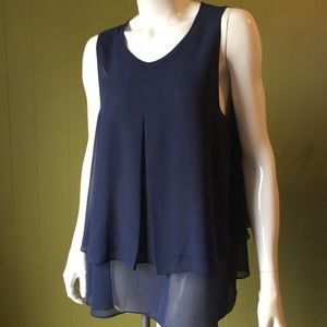 BCBG shear sleeveless top